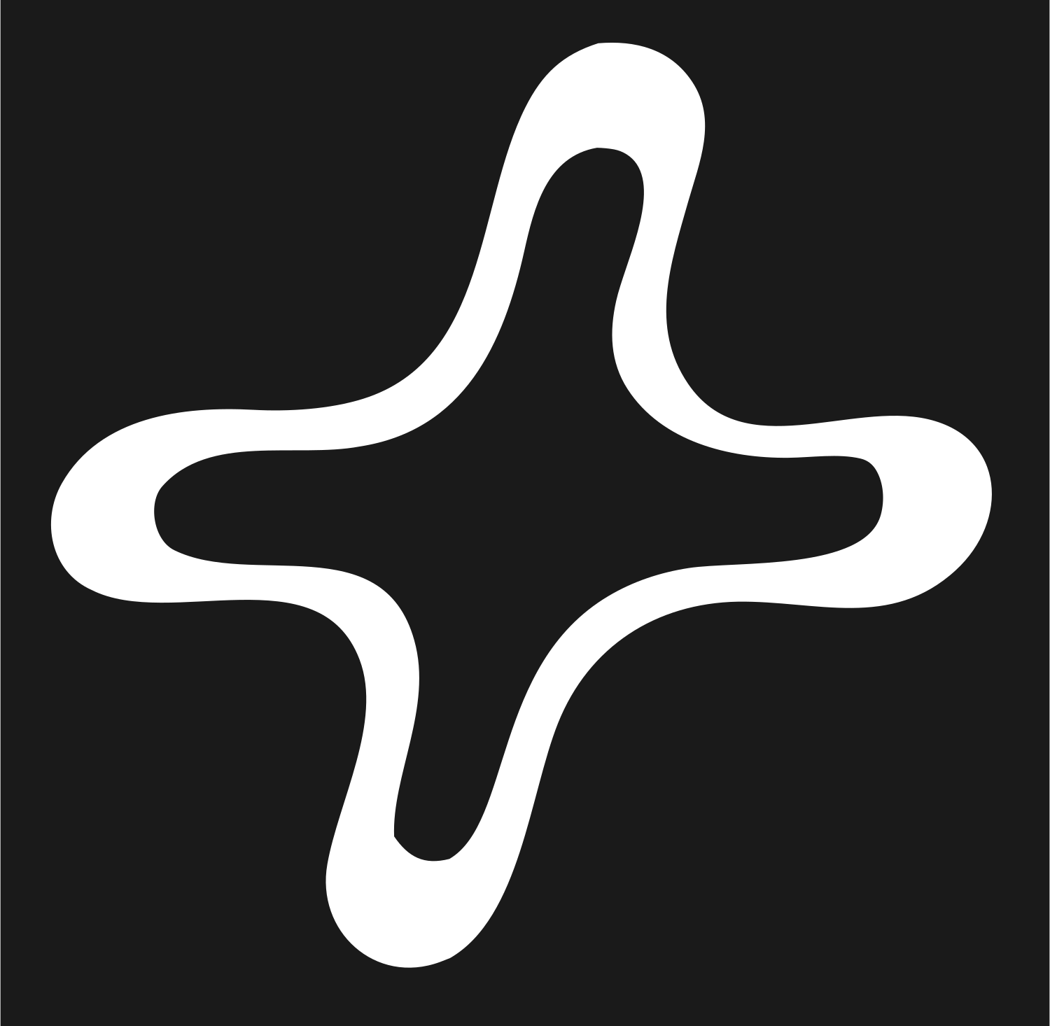 Monoline Squiggly Plus Icon #1a1a1a/#ffffff