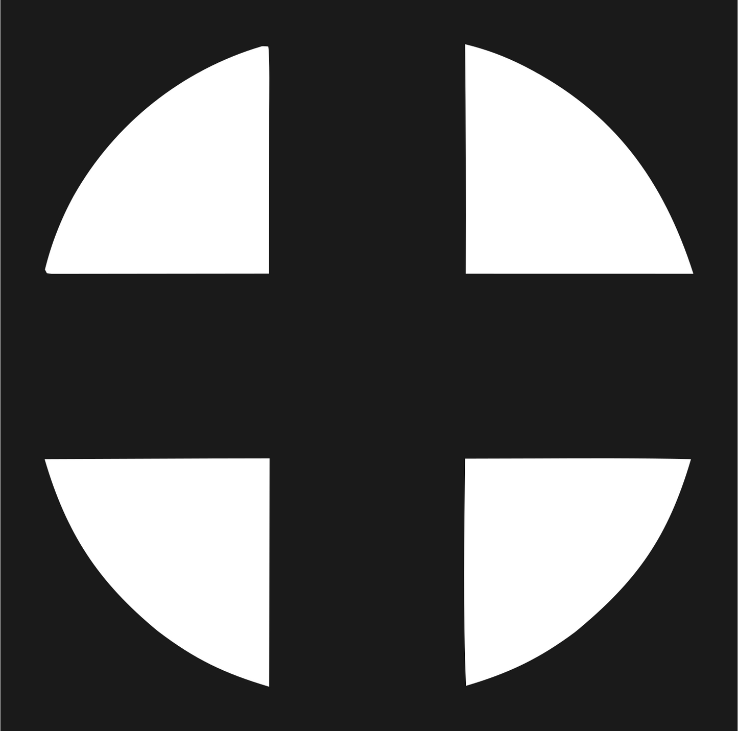 Segmented Circle Plus Icon #1a1a1a/#ffffff