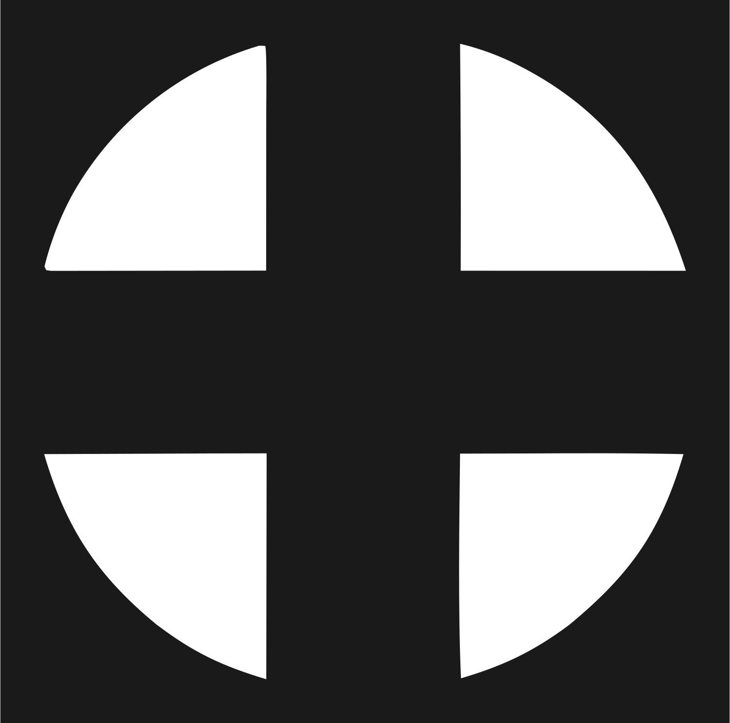 Segmented Circle Plus Icon #1a1a1a/#ffffff