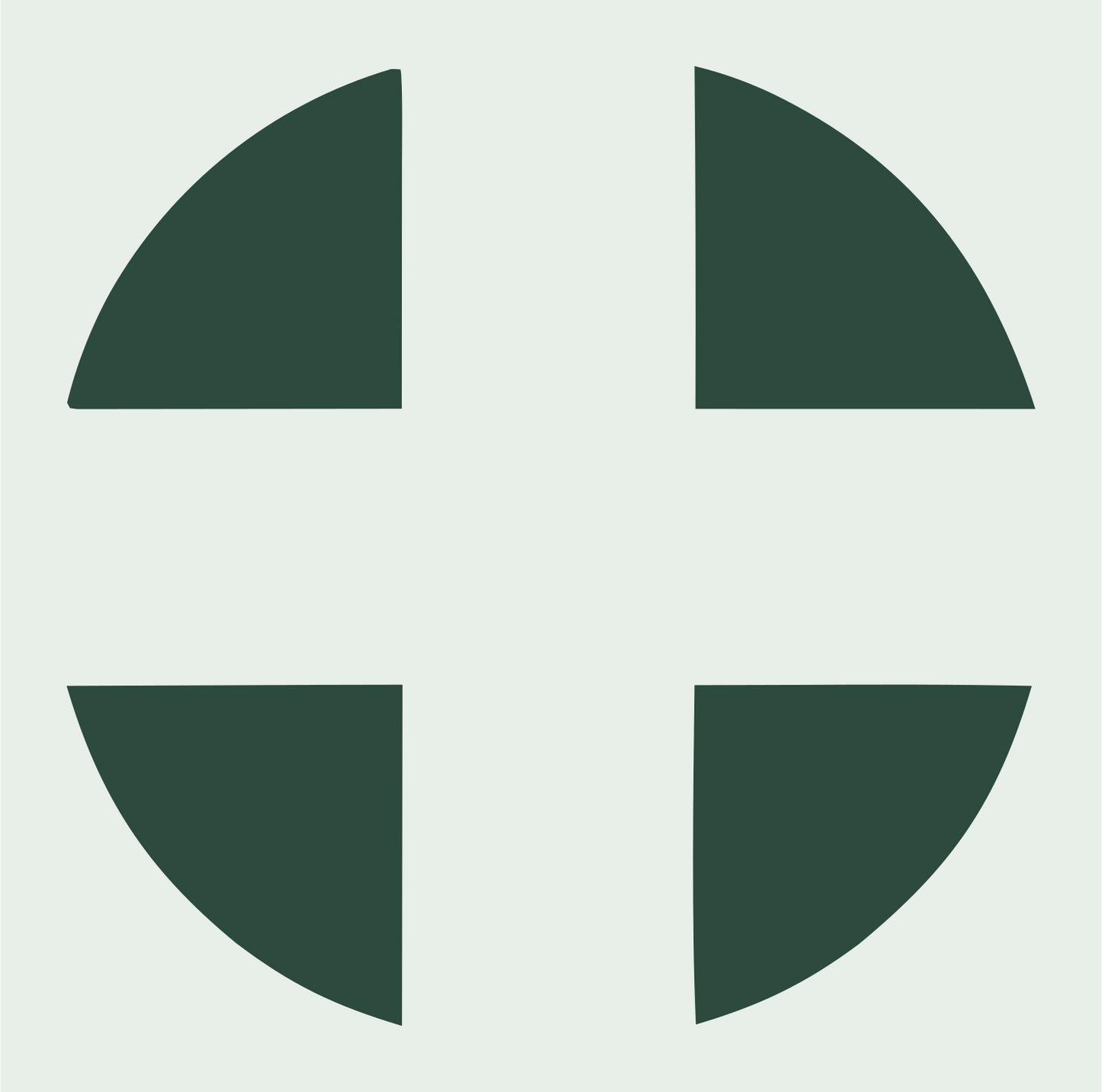 Segmented Circle Plus Icon #e8efe9/#2d4a3e