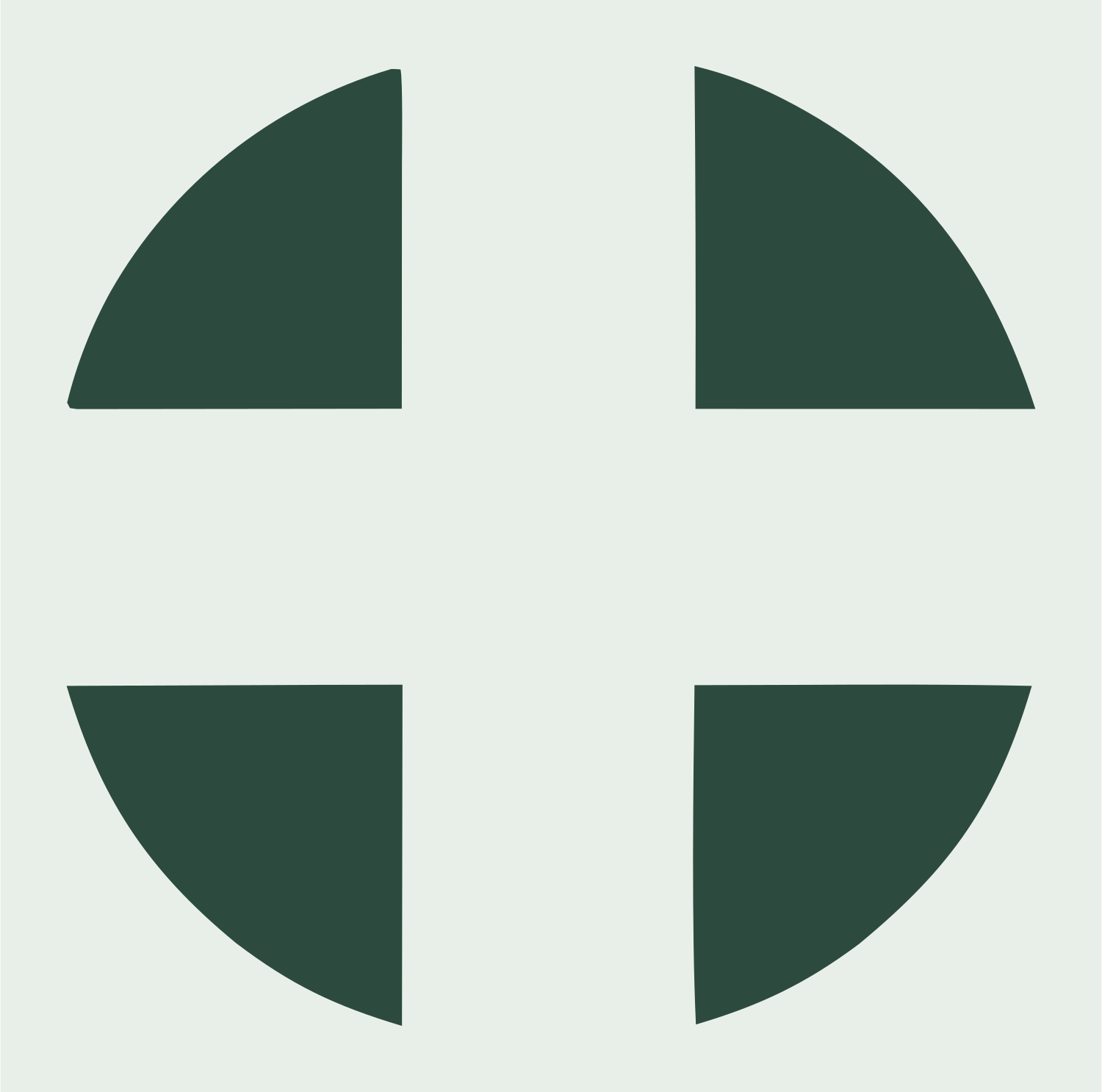 Segmented Circle Plus Icon #e8efe9/#2d4a3e