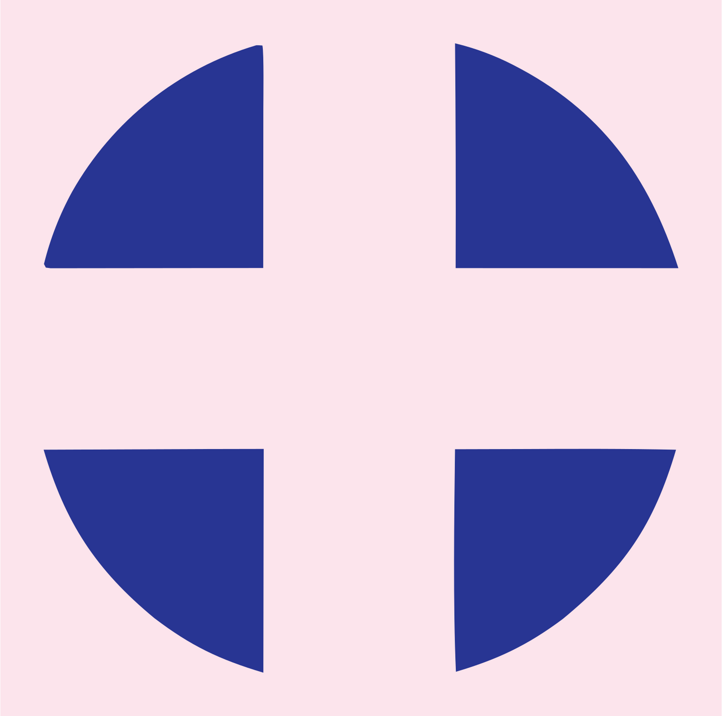 Segmented Circle Plus Icon #fce4ec/#283593
