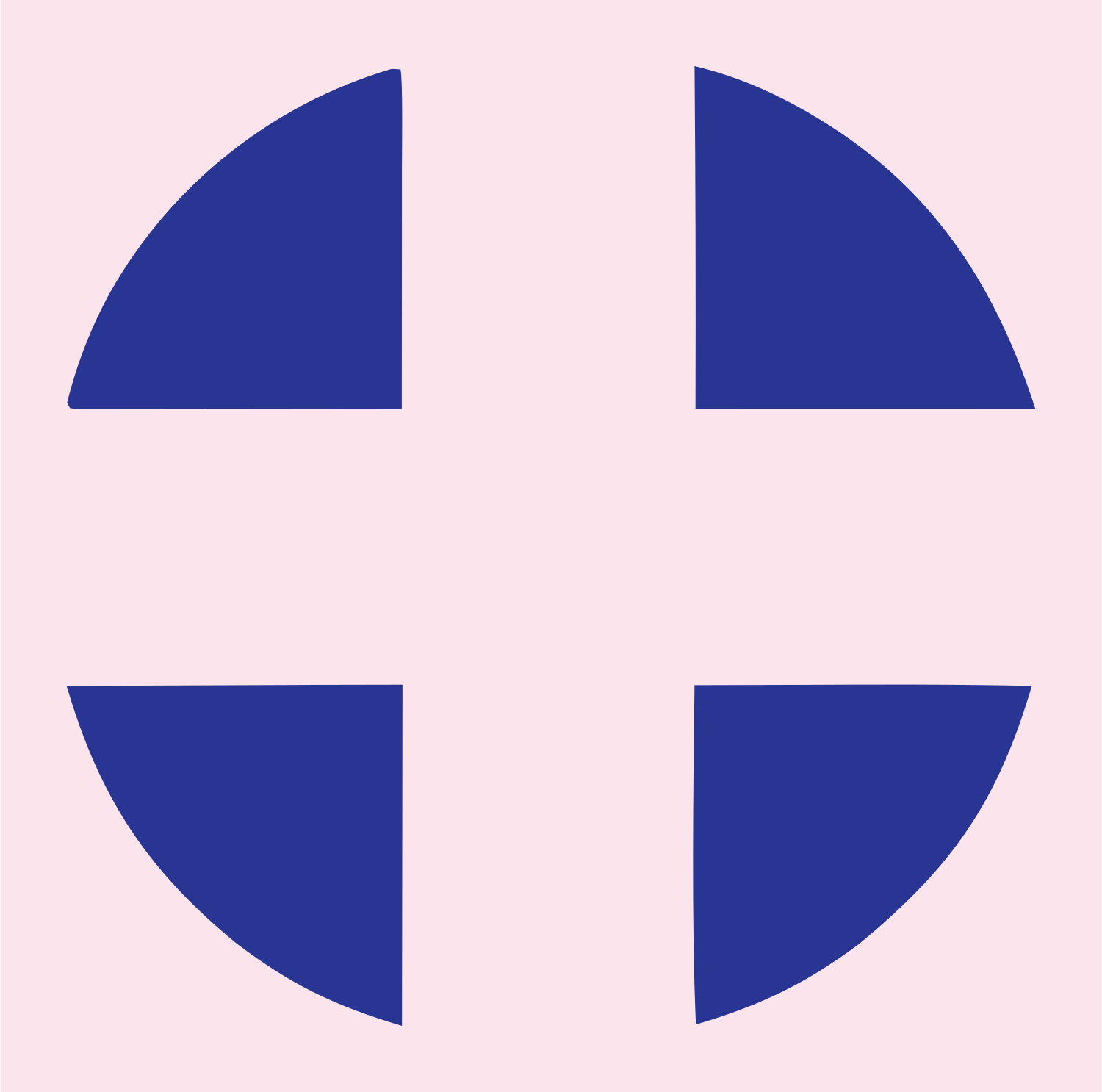 Segmented Circle Plus Icon #fce4ec/#283593