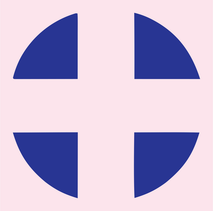 Segmented Circle Plus Icon #fce4ec/#283593
