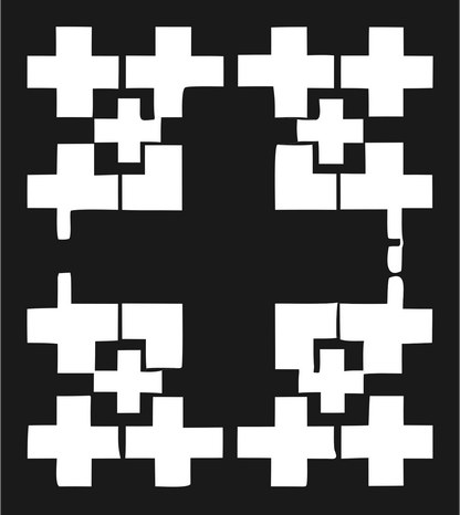 Pixel Grid Plus Crest #1a1a1a/#ffffff