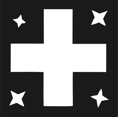 Bold Plus Star Cluster Mark #1a1a1a/#ffffff