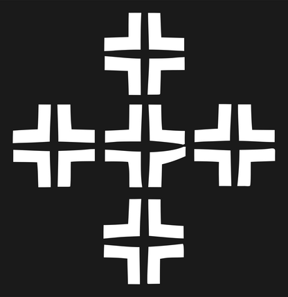 Chunky Cross Grid Emblem #1a1a1a/#ffffff
