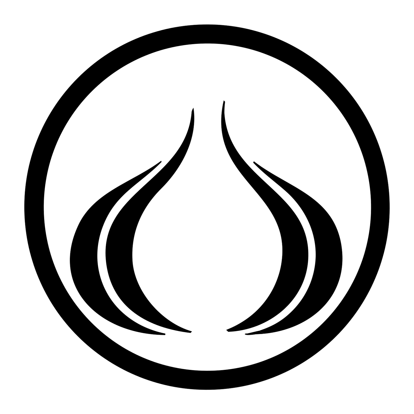 Garlic Circle Badge #ffffff/#000000
