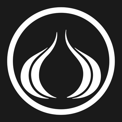 Garlic Circle Badge #1a1a1a/#ffffff