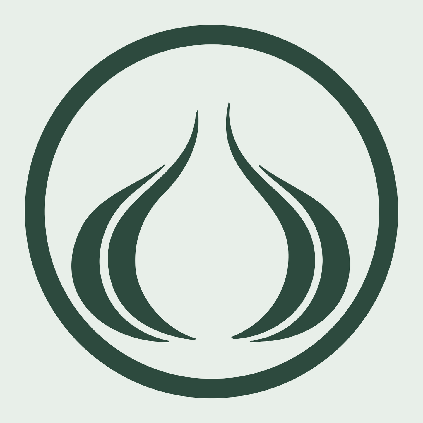 Garlic Circle Badge #e8efe9/#2d4a3e
