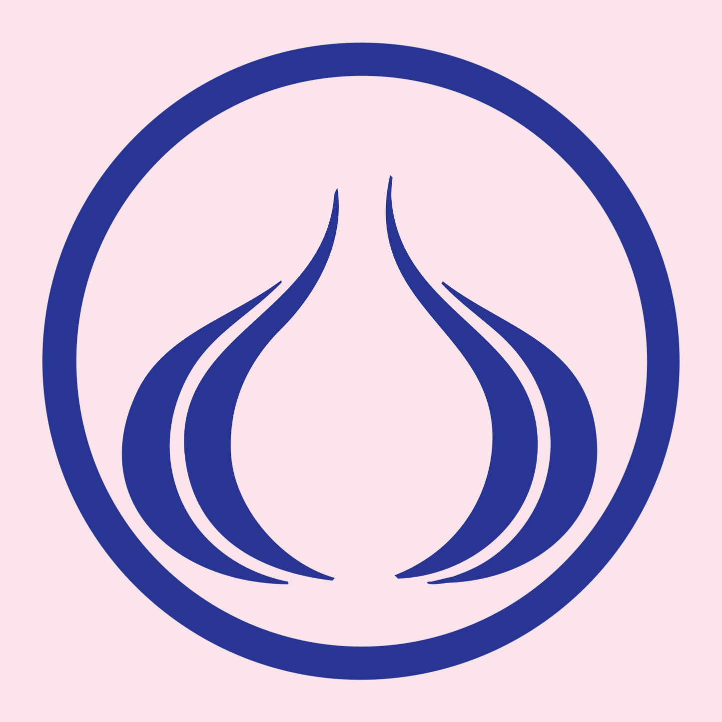 Garlic Circle Badge #fce4ec/#283593