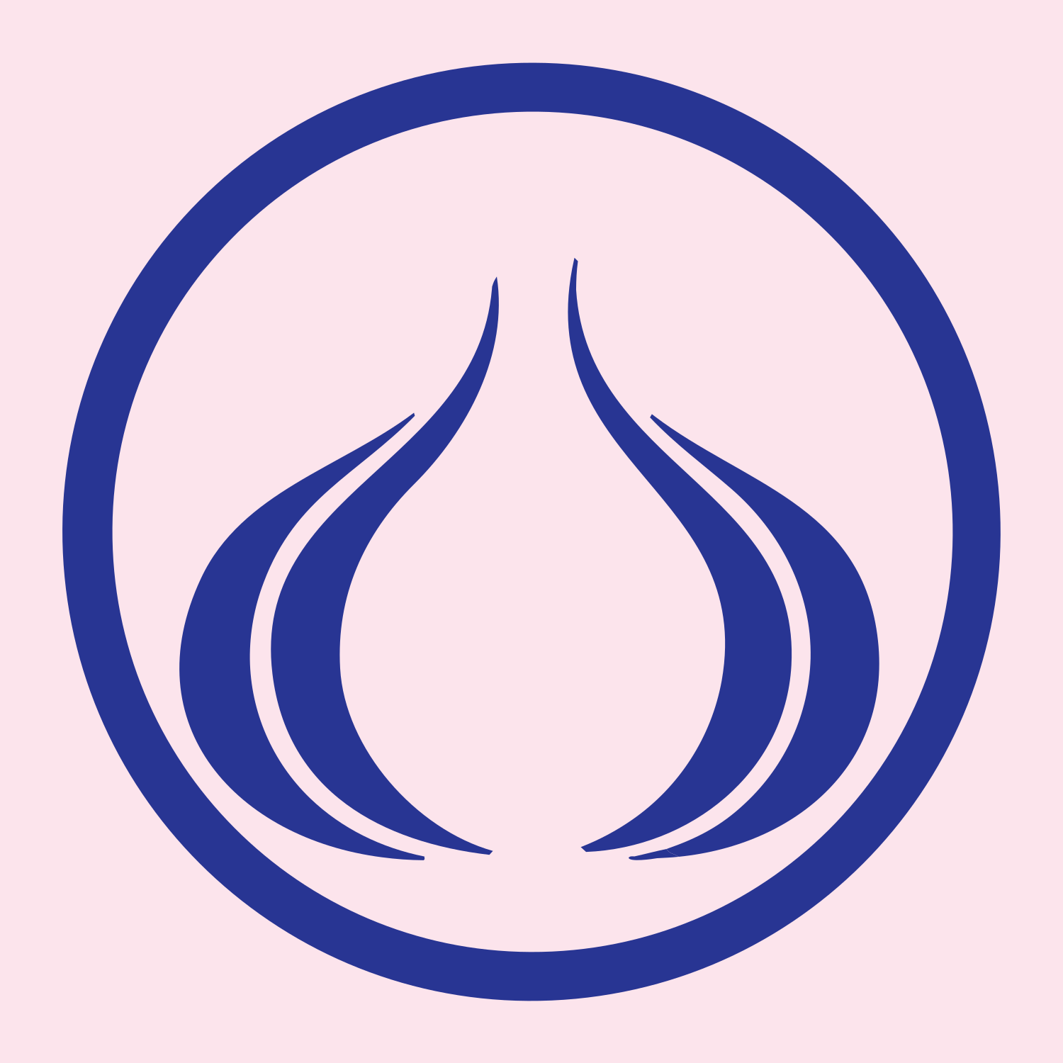Garlic Circle Badge #fce4ec/#283593