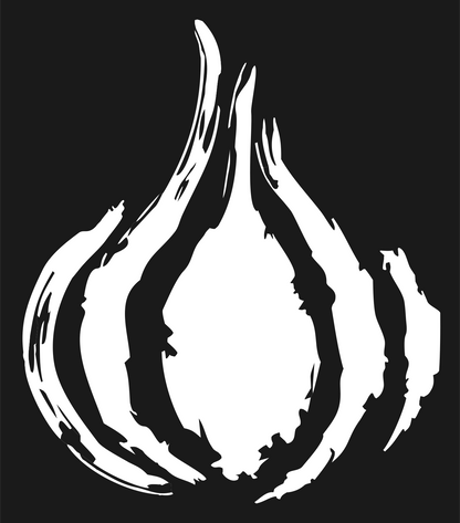 Hand-Drawn Garlic Bulb Mark #1a1a1a/#ffffff