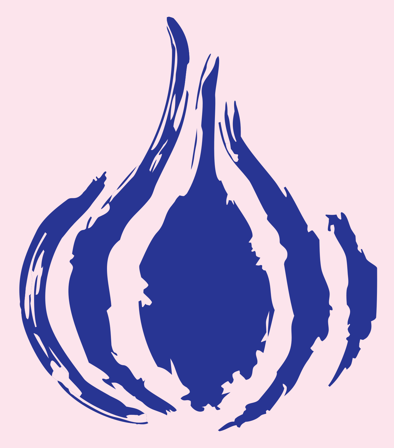 Hand-Drawn Garlic Bulb Mark #fce4ec/#283593