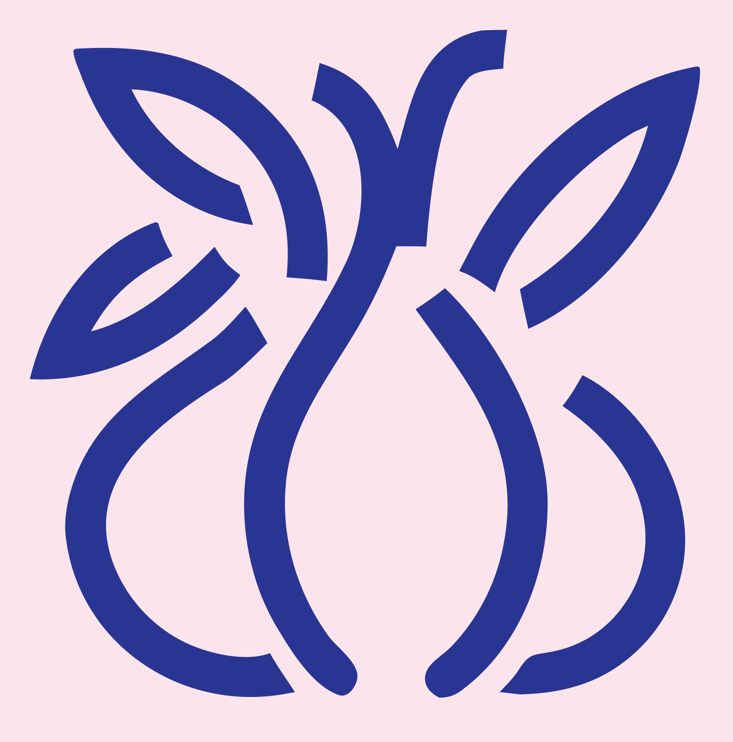Monoline Garlic Sprout Mark #fce4ec/#283593