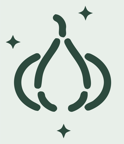 Monoline Garlic Sparkle Mark #e8efe9/#2d4a3e