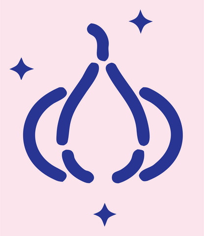 Monoline Garlic Sparkle Mark #fce4ec/#283593