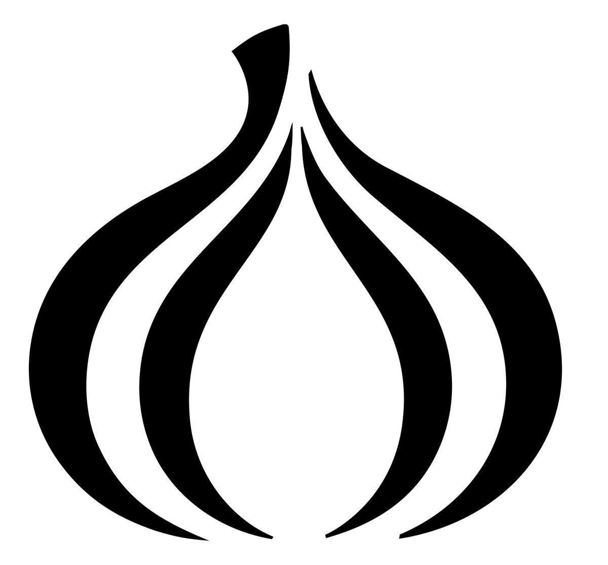 Negative Space Garlic Stripe Logo #ffffff/#000000