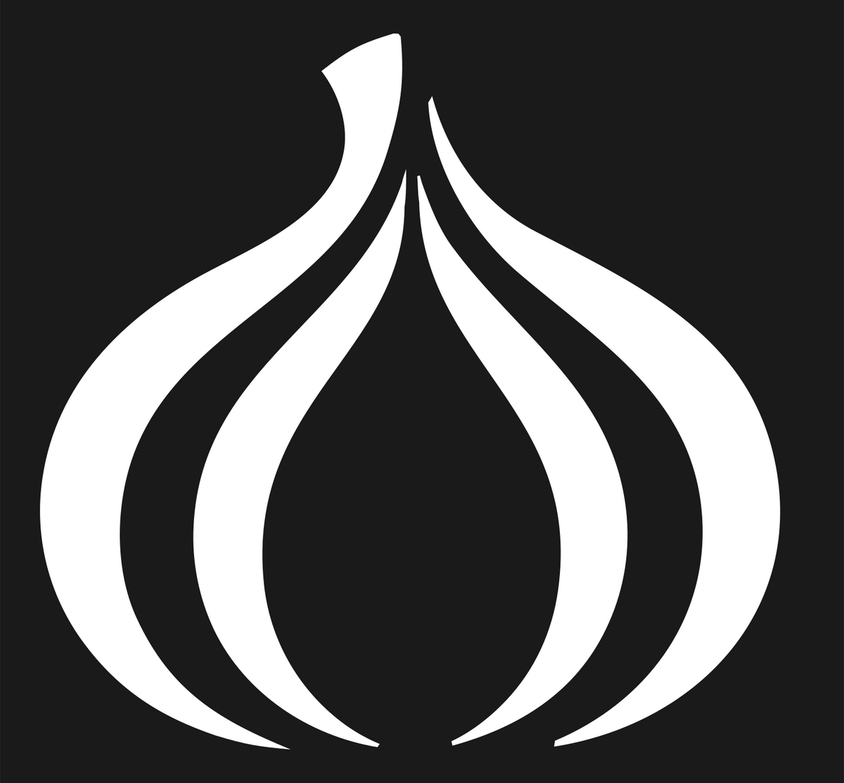 Negative Space Garlic Stripe Logo #1a1a1a/#ffffff