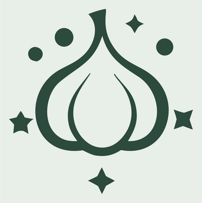 Sparkling Garlic Star Icon #e8efe9/#2d4a3e