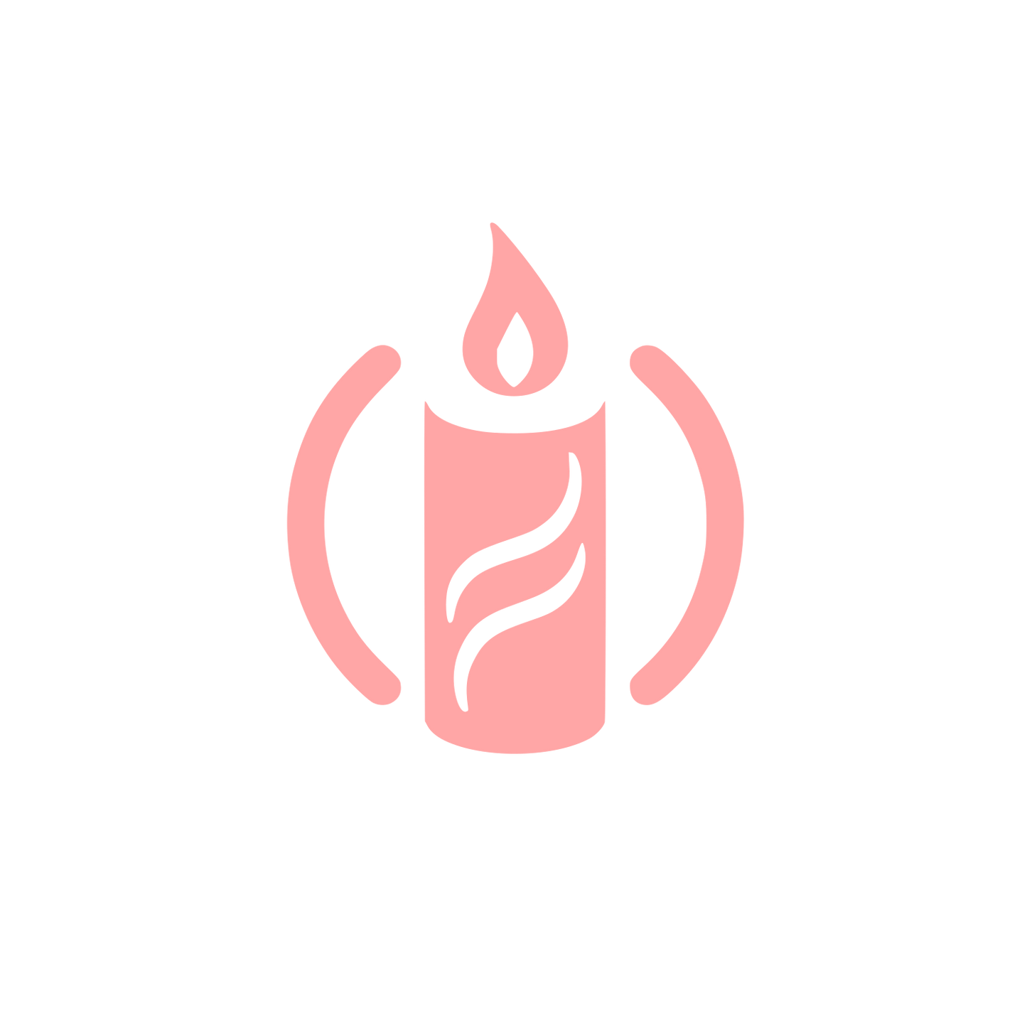 Candle Flame Logo #ffa6a6