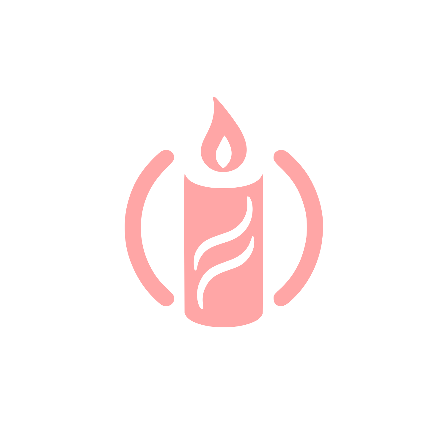 Candle Flame Logo #ffa6a6