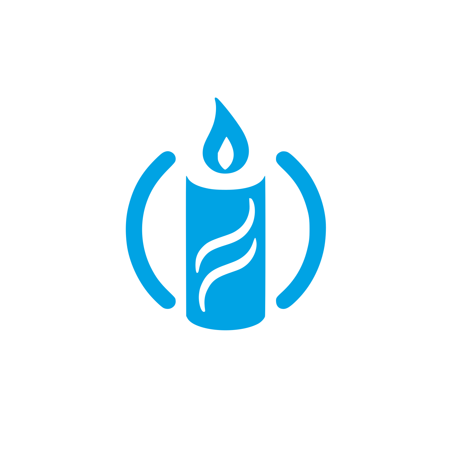 Candle Flame Logo #00a3e4