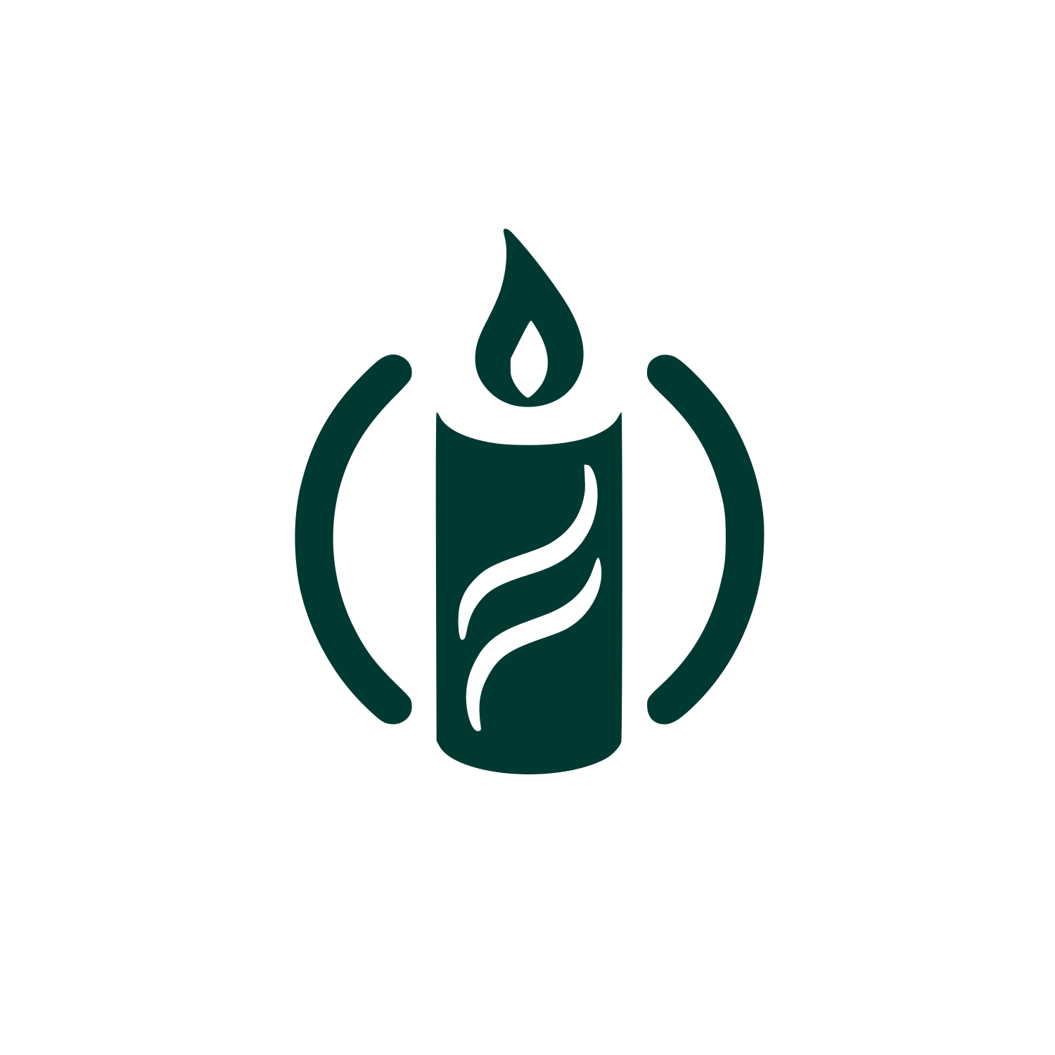 Candle Flame Logo #003932