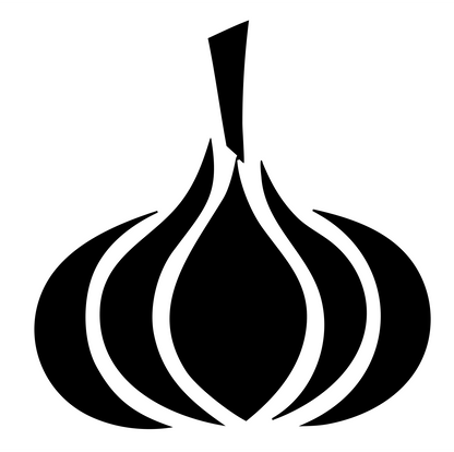 Blocky Garlic Bulb Mark #ffffff/#000000