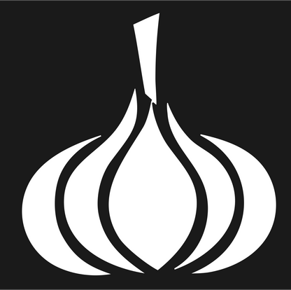 Blocky Garlic Bulb Mark #1a1a1a/#ffffff