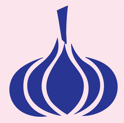Blocky Garlic Bulb Mark #fce4ec/#283593