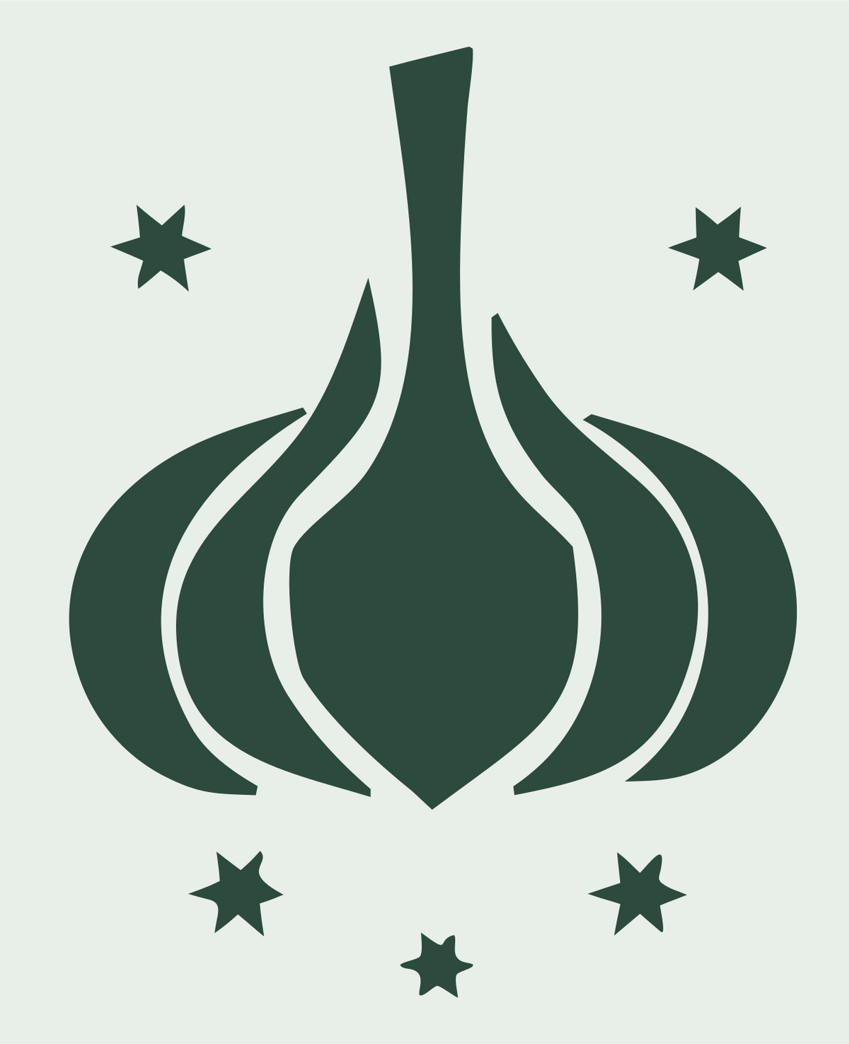 Bold Garlic Star Badge #e8efe9/#2d4a3e