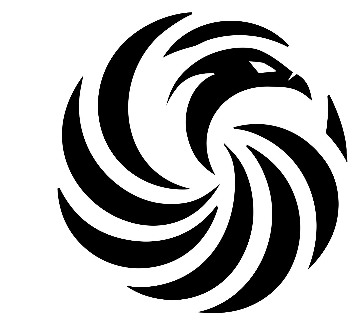 Spiral Phoenix Vortex Mark #ffffff/#000000