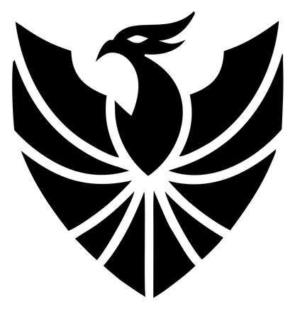 Bold Phoenix Wings Emblem #ffffff/#000000