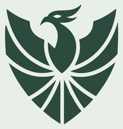 Bold Phoenix Wings Emblem #e8efe9/#2d4a3e