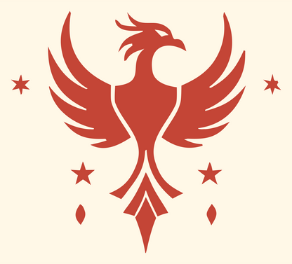 Bold Phoenix Star Crest #fff8e7/#c44536