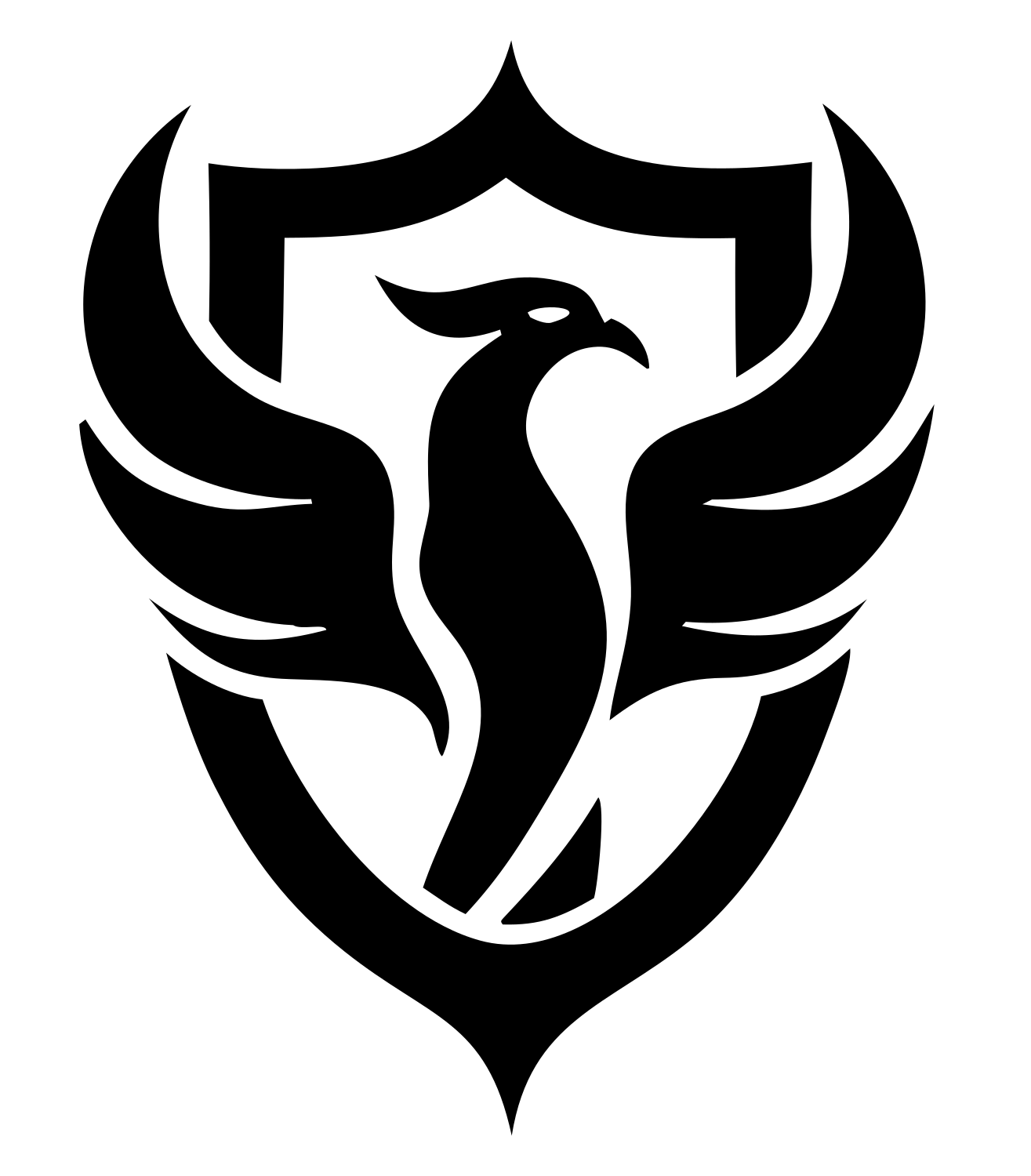 Phoenix Shield Crest #ffffff/#000000