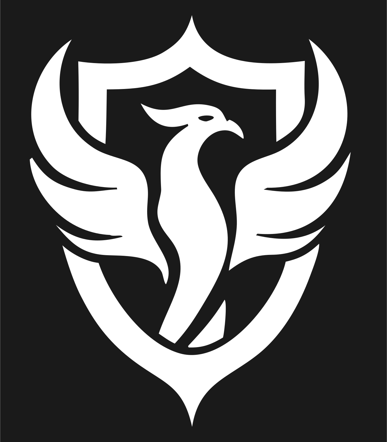 Phoenix Shield Crest #1a1a1a/#ffffff