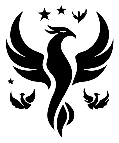 Phoenix Constellation Flock Badge #ffffff/#000000