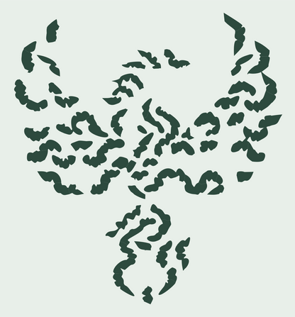 Bat Swarm Phoenix Mark #e8efe9/#2d4a3e