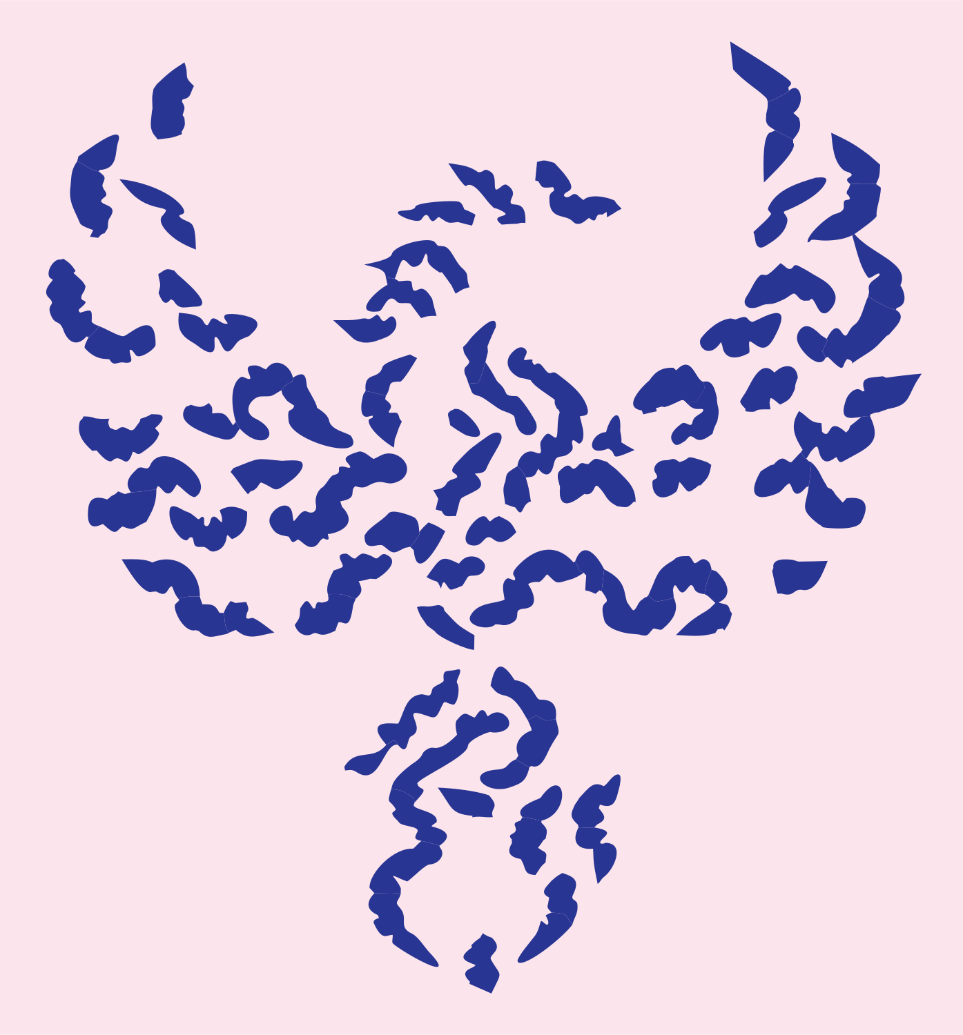 Bat Swarm Phoenix Mark #fce4ec/#283593