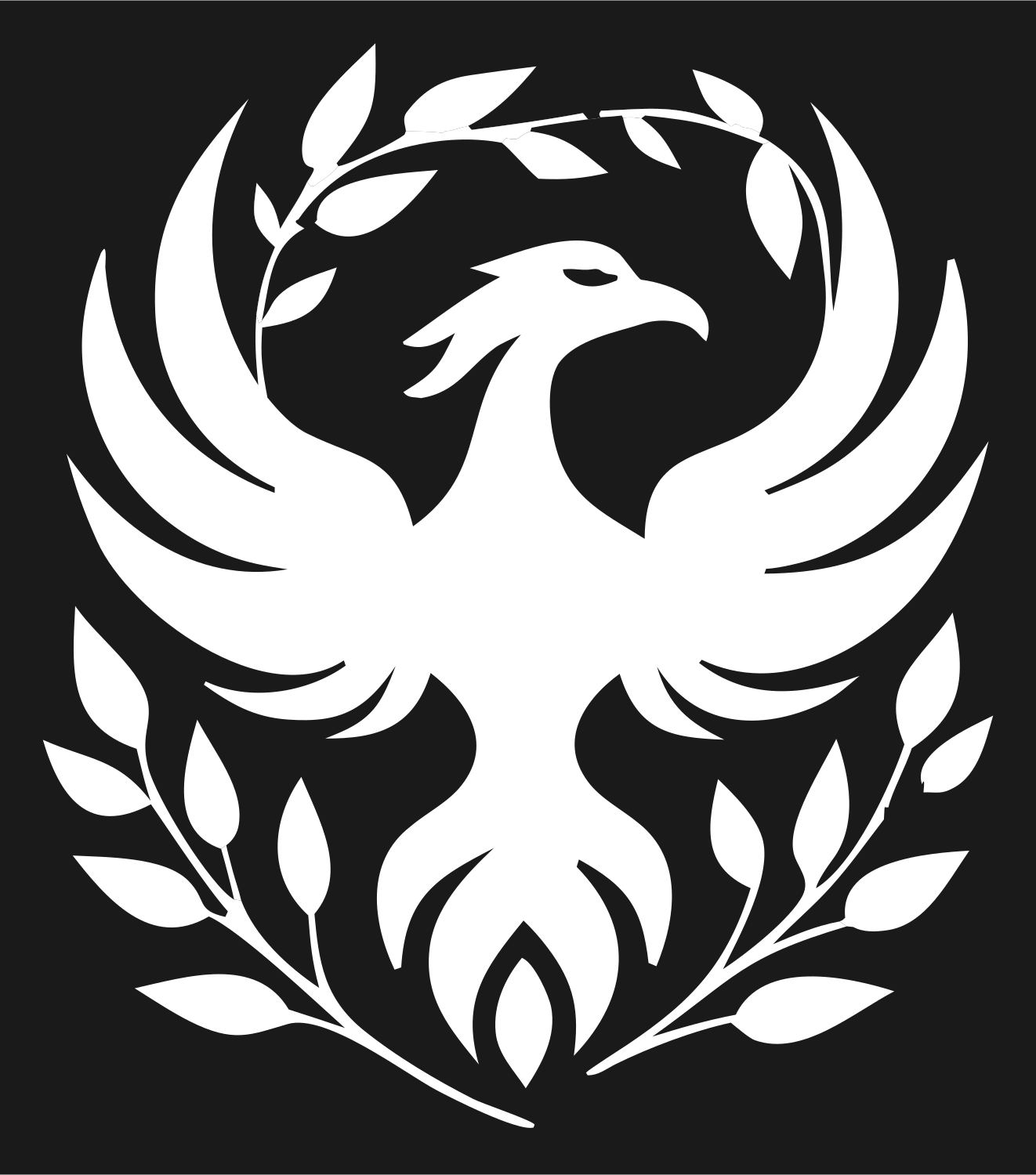 Phoenix Olive Branch Crest #1a1a1a/#ffffff