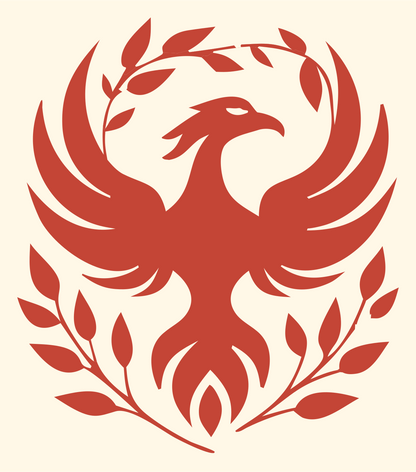Phoenix Olive Branch Crest #fff8e7/#c44536