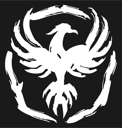 Brushstroke Phoenix Talon Badge #1a1a1a/#ffffff