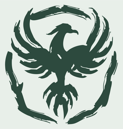 Brushstroke Phoenix Talon Badge #e8efe9/#2d4a3e