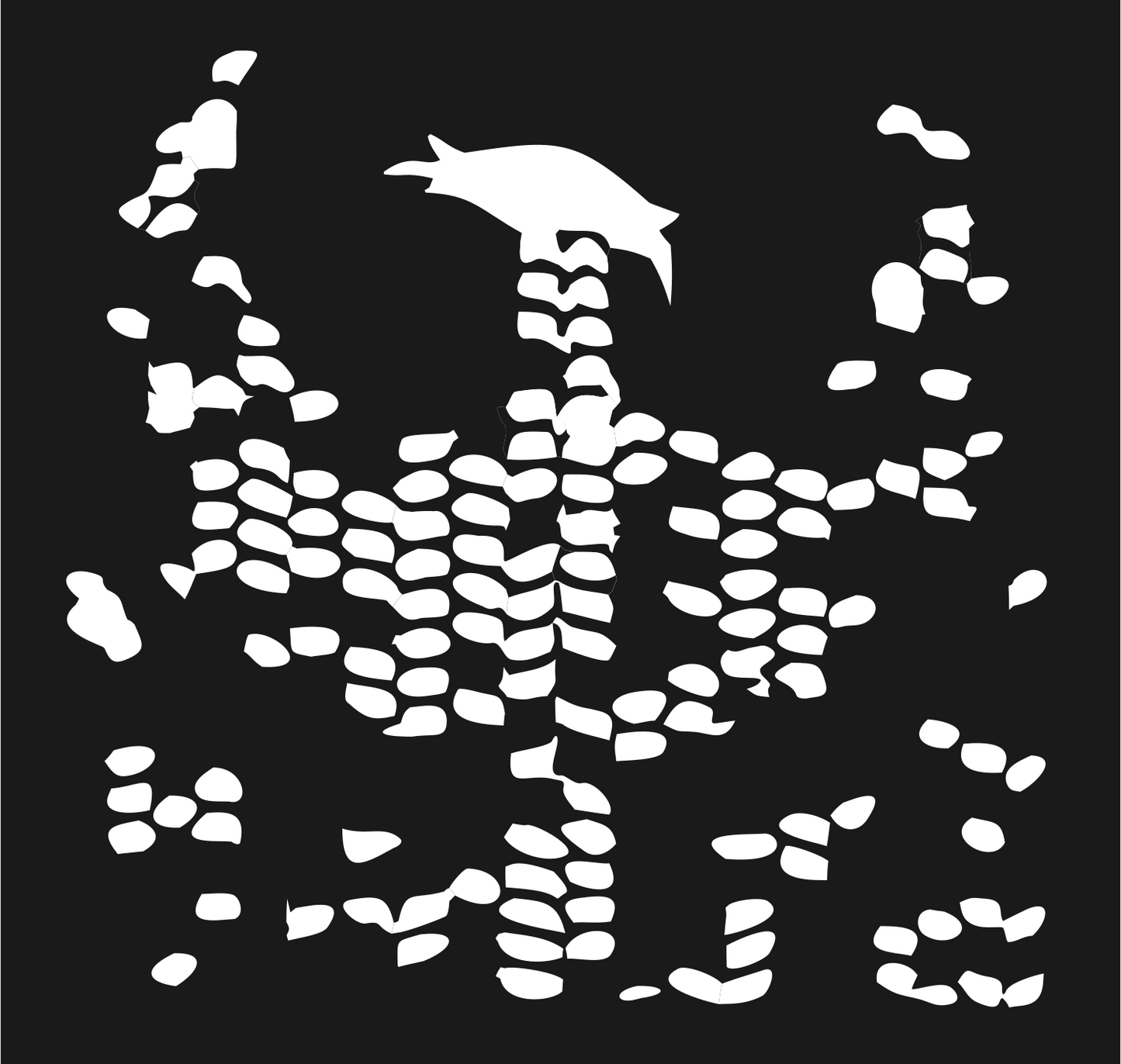 Dotted Phoenix Scatter Mark #1a1a1a/#ffffff