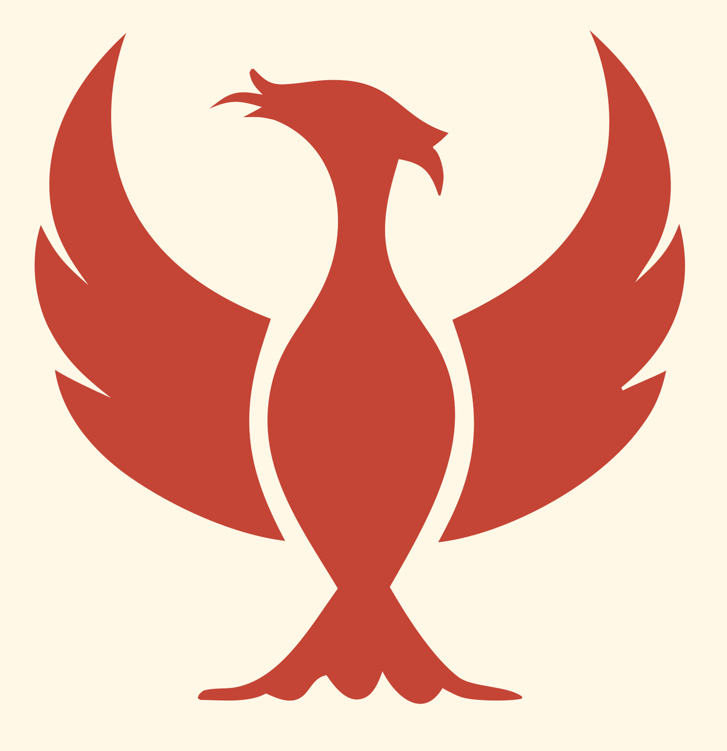 Bold Phoenix Stance Mark #fff8e7/#c44536
