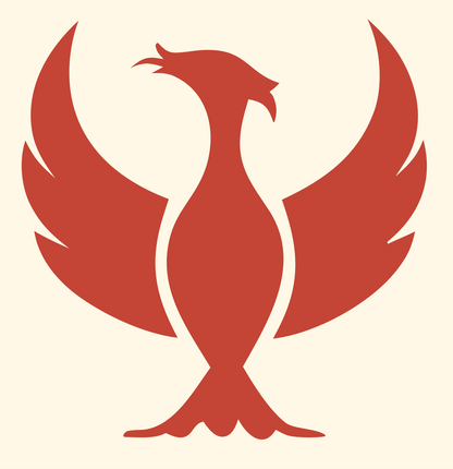 Bold Phoenix Stance Mark #fff8e7/#c44536
