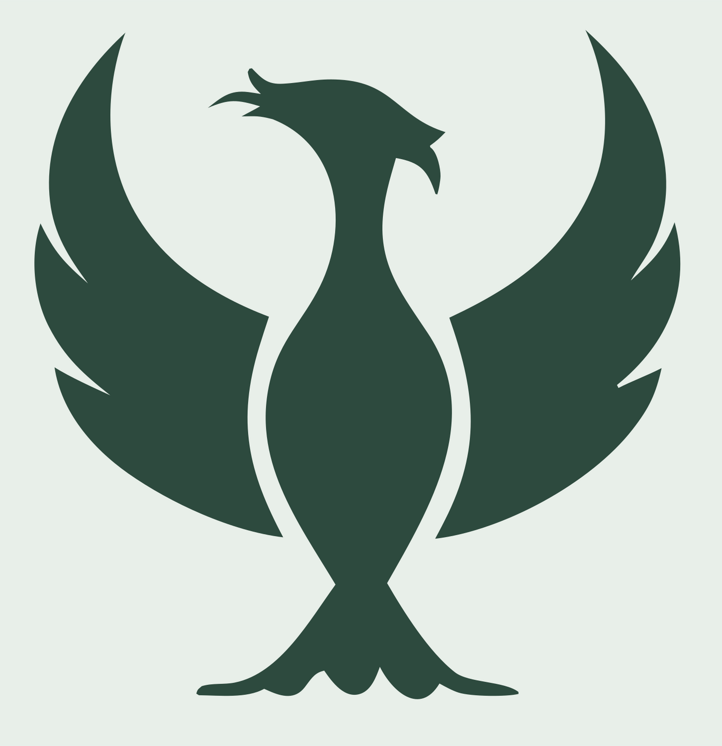 Bold Phoenix Stance Mark #e8efe9/#2d4a3e