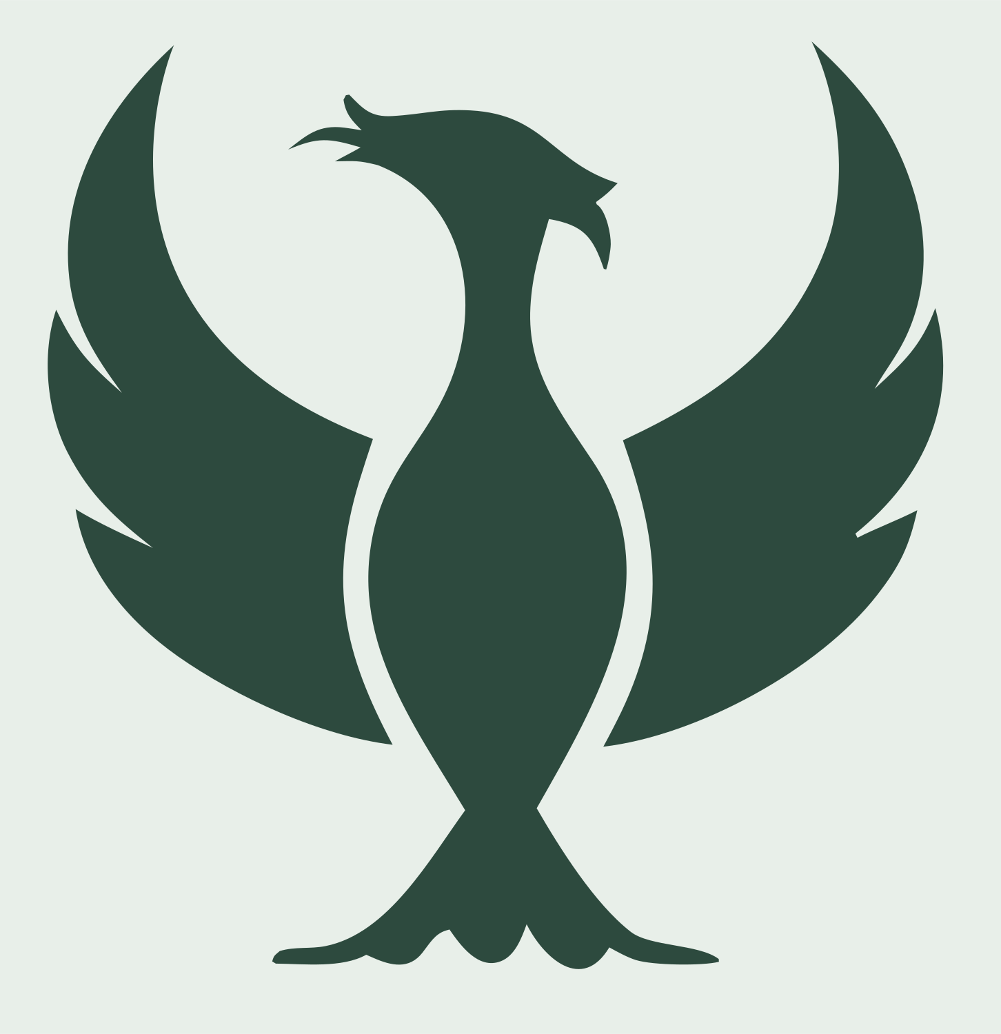 Bold Phoenix Stance Mark #e8efe9/#2d4a3e